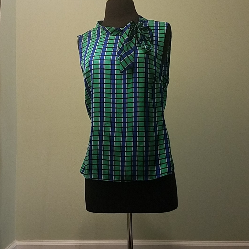 Green and blue top